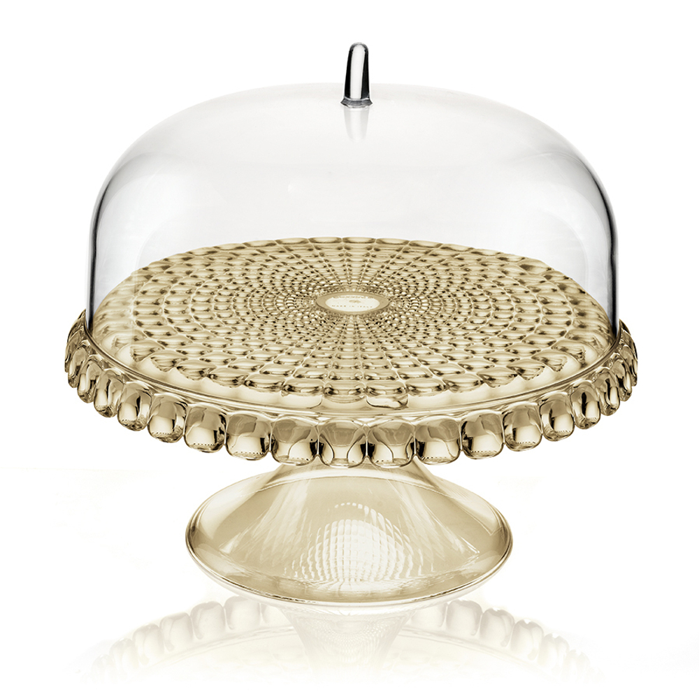 Блюдо для торта с крышкой, tiffany, ?30 см, бежевое