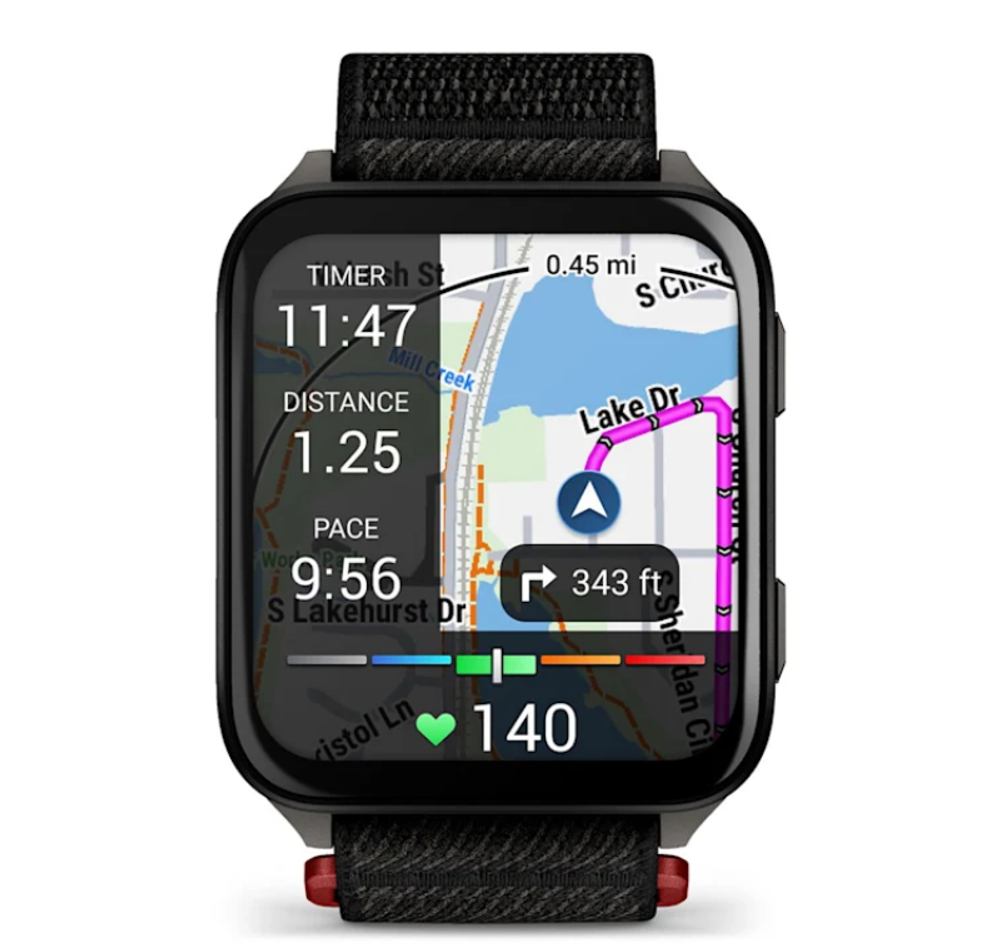 Смарт-часы Garmin Venu X1 цвета мха, титан, Amoled, 51.2мм, зеленый браслет нейлон, 010-02980-03