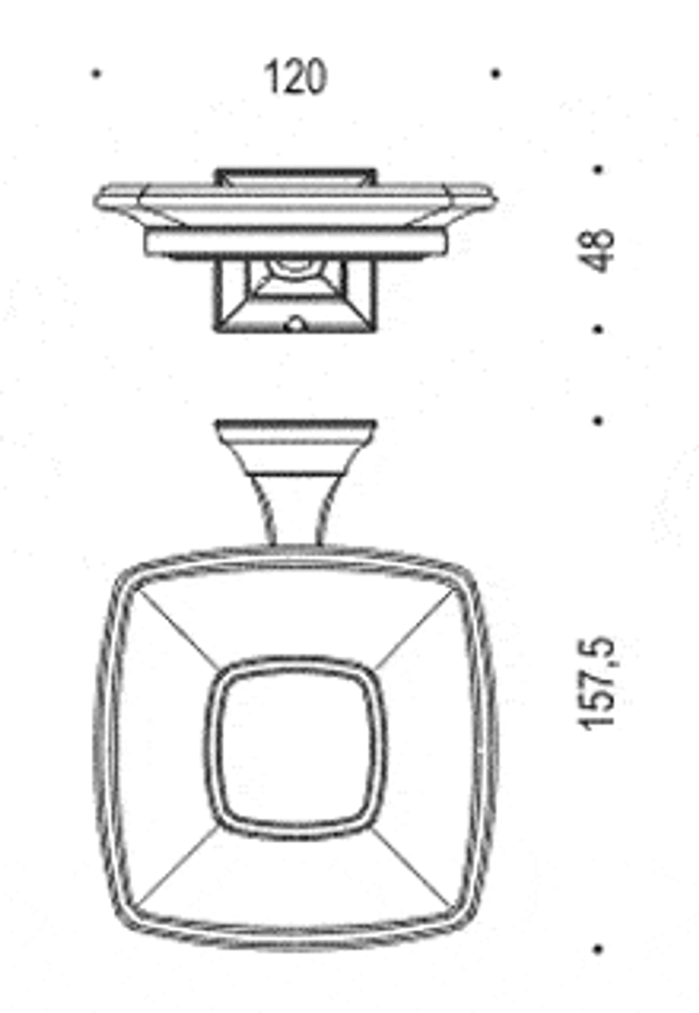Мыльница настенная Colombo Portofino хром B3201 схема
