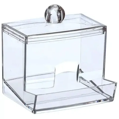 Контейнер для ватных палочек Прозрачный 9,5х9 см