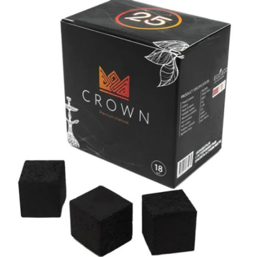 Уголь кокосовый Crown 25мм/18шт (0,25кг)