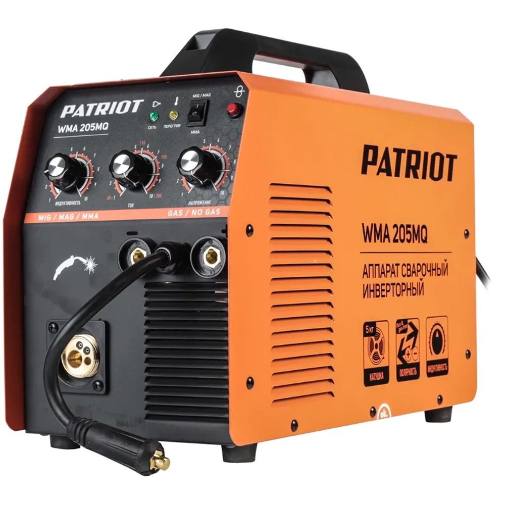 PATRIOT WMA 205MQ MIG/MAG/MMA инверторный сварочный полуавтомат 605302155