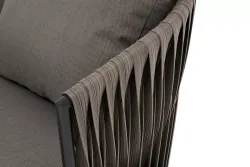 "Флоренция" диван из искусственного ротанга трехместный, цвет графит