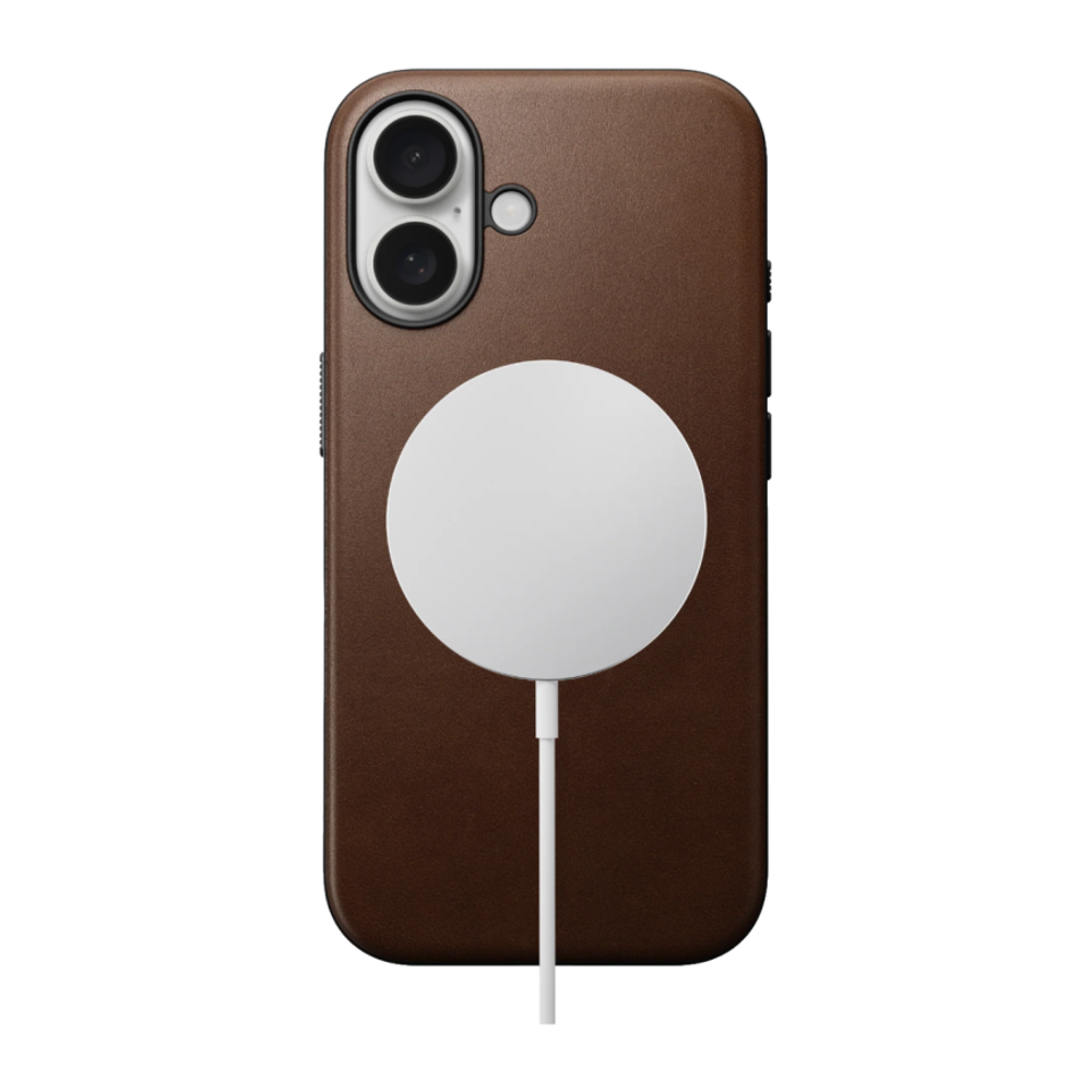 Кожаный чехол MagSafe Nomad Modern Leather Case для iPhone 16 Чехол из натуральной цельнозерновой кожи