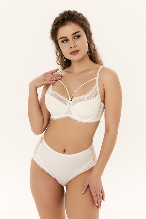 Трусы Zebra бикини с высокой линией талии (молоко)