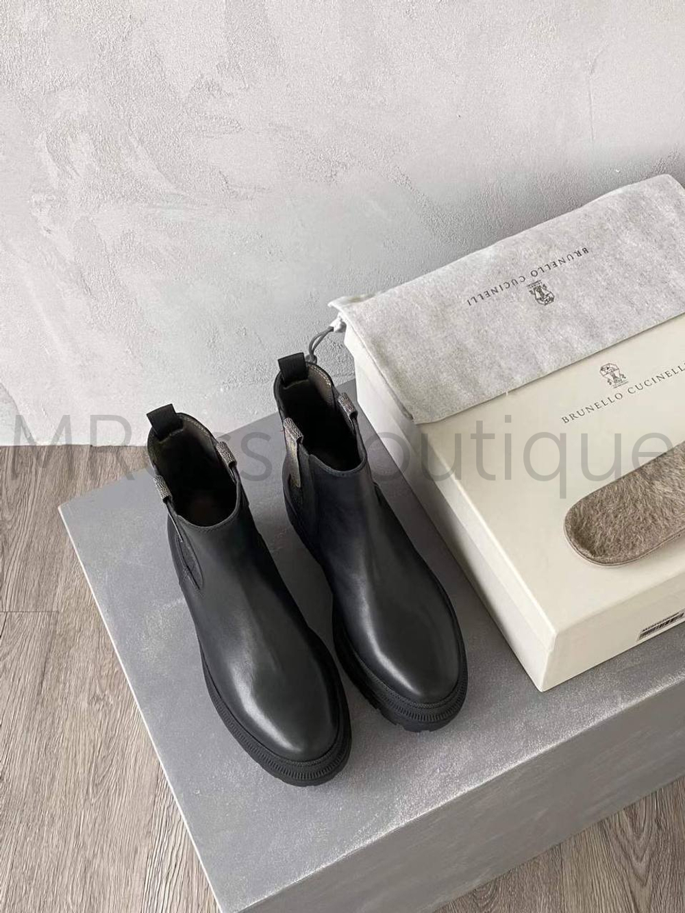 Кожаные ботинки челси Brunello Cucinelli с петлями Мониль
