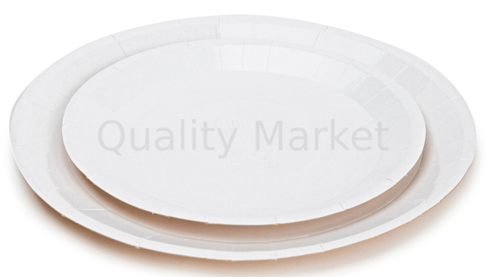 Тарелка бумажная ECO PLATE 230 WB (100шт/600шт)