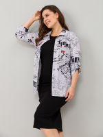 Рубашка Р-001/серый-газета