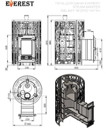 Печь для бани Эверест "Steam Master" GALAXY 18 (310) ЧУГУН
