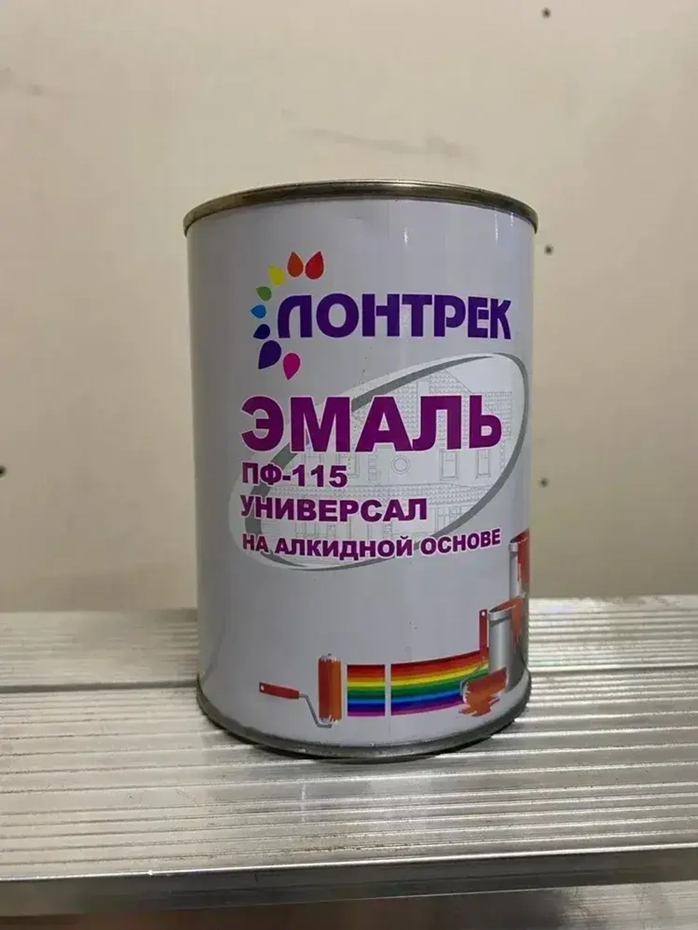 Эмаль ПФ-115 по металлу дереву красно-коричневая 1 кг