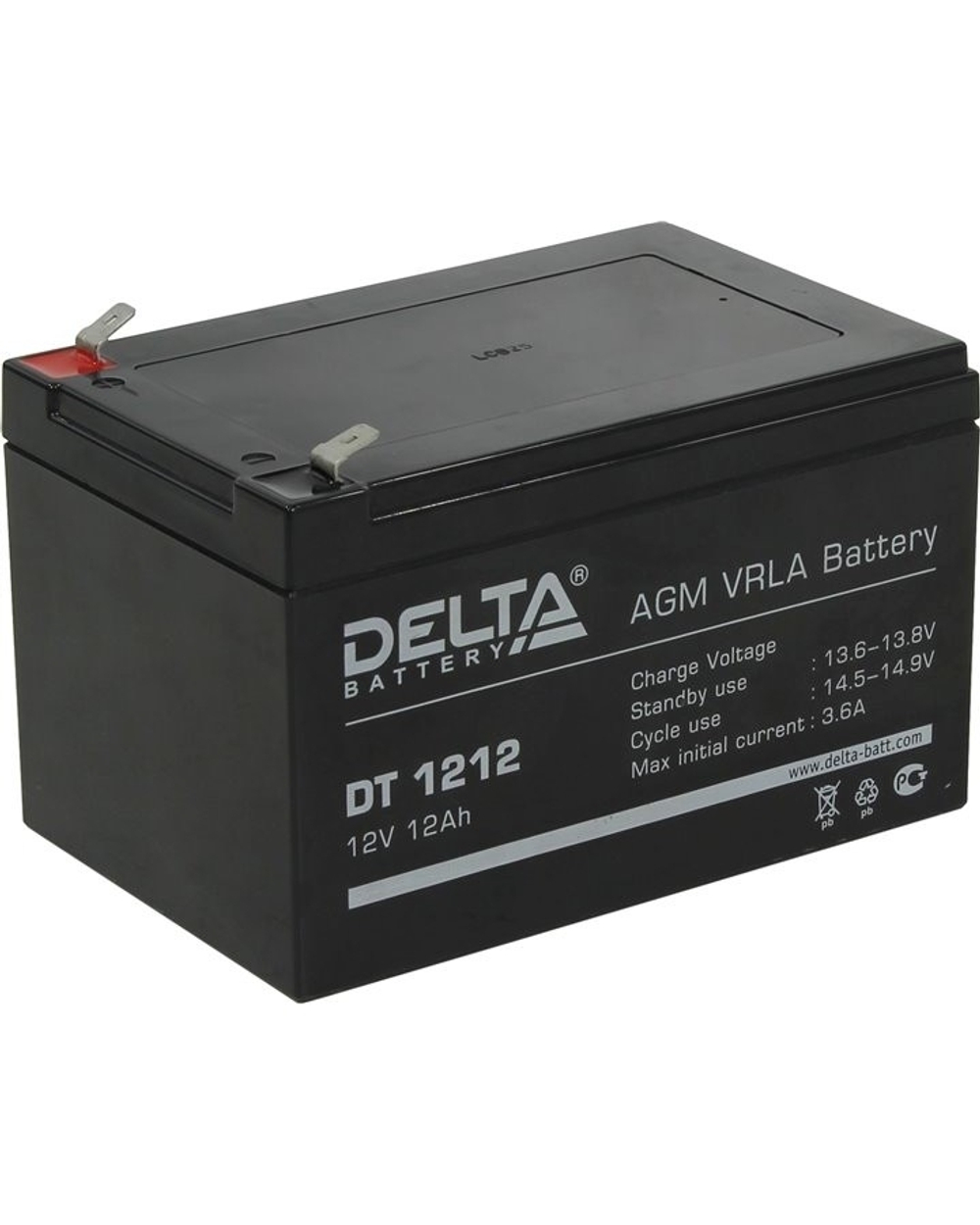 Аккумулятор Delta DT 1212 (12 А\ч, 12В) свинцово- кислотный аккумулятор