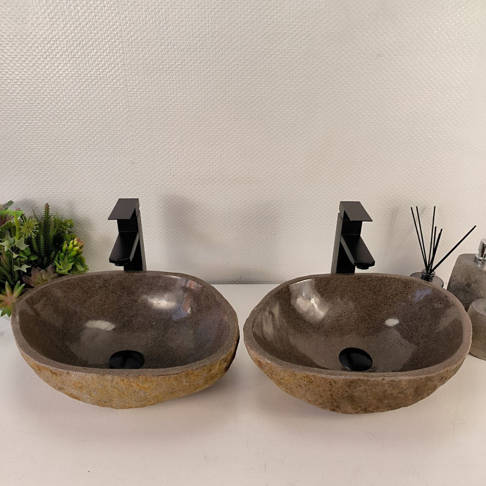 Раковина из речного камня ПАРА! RS-65542 44*33*14 0865
