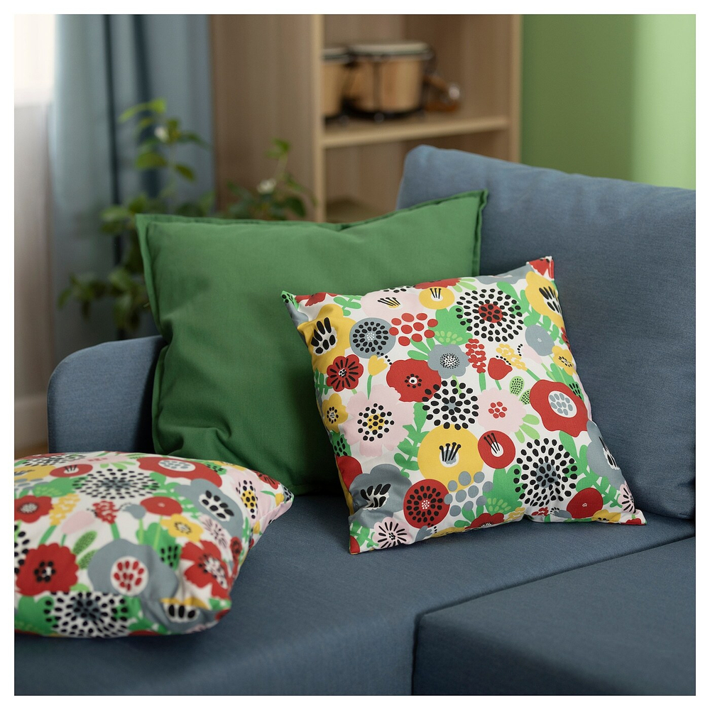 IKEA BRUKSVARA  (ИКЕА БРУКСВАРА)  -  Подушка, разноцветный/цветочный рисунок, 40x40 см