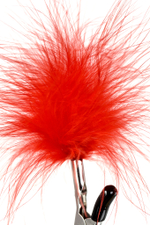 Зажимы для сосков TOYFA Theatre с красным пухом