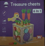 Развивающая игрушка деревянная Сортер обьемный 6 в 1, коробка C-41841