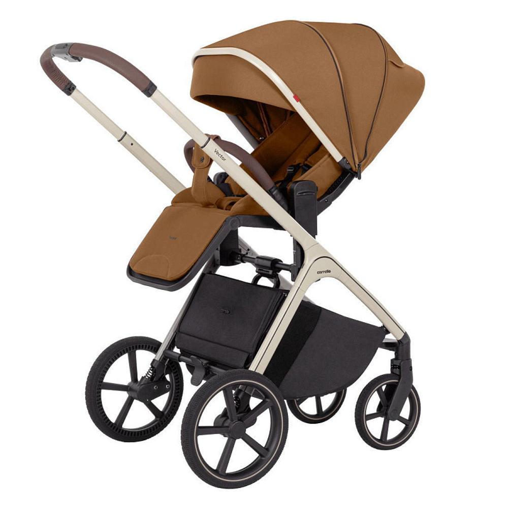 Коляска Carrello Vector CRL-6550 и автокресло Cybex Aton B2 Dynamic Red 3 в 1 Coral Beige
