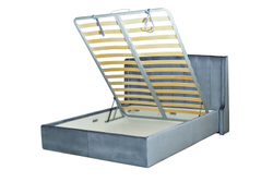 Кровать Одри(Odry) c подъем.мех.вельвет синий Velv-SIN 186x220x120 Garda Decor