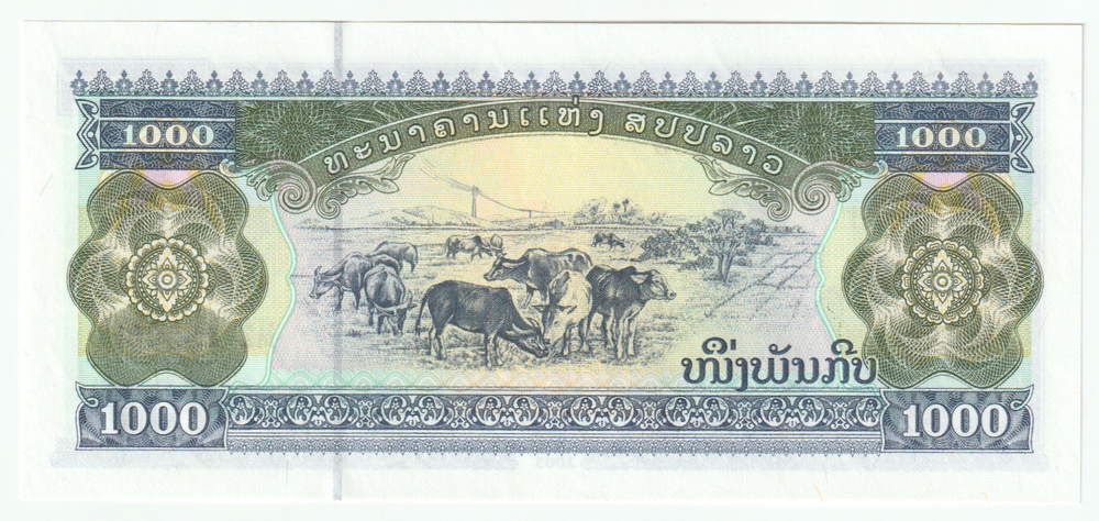 Laos, 1000 Kip, 2003, UNC (Pick 34)