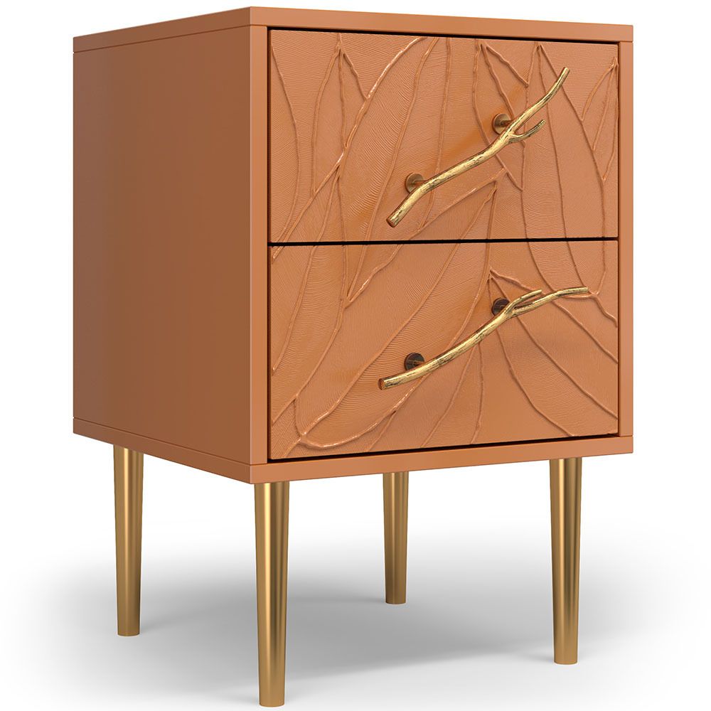 Тумба Арт Колор leaves Стайл Голд Томленый оранжевый