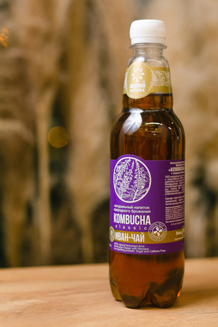 Иммуностимулирующий напиток Kombucha «CLASSIC» с иван-чаем, 0,5 л