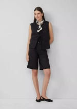 Льняные бермуды с поясом