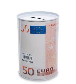 BX- 46/2 Металлическая копилка мал. «Евро»