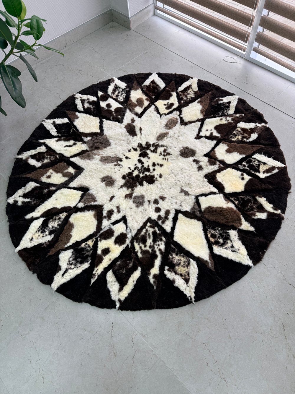 Ковер шкура натуральная овчина меховой