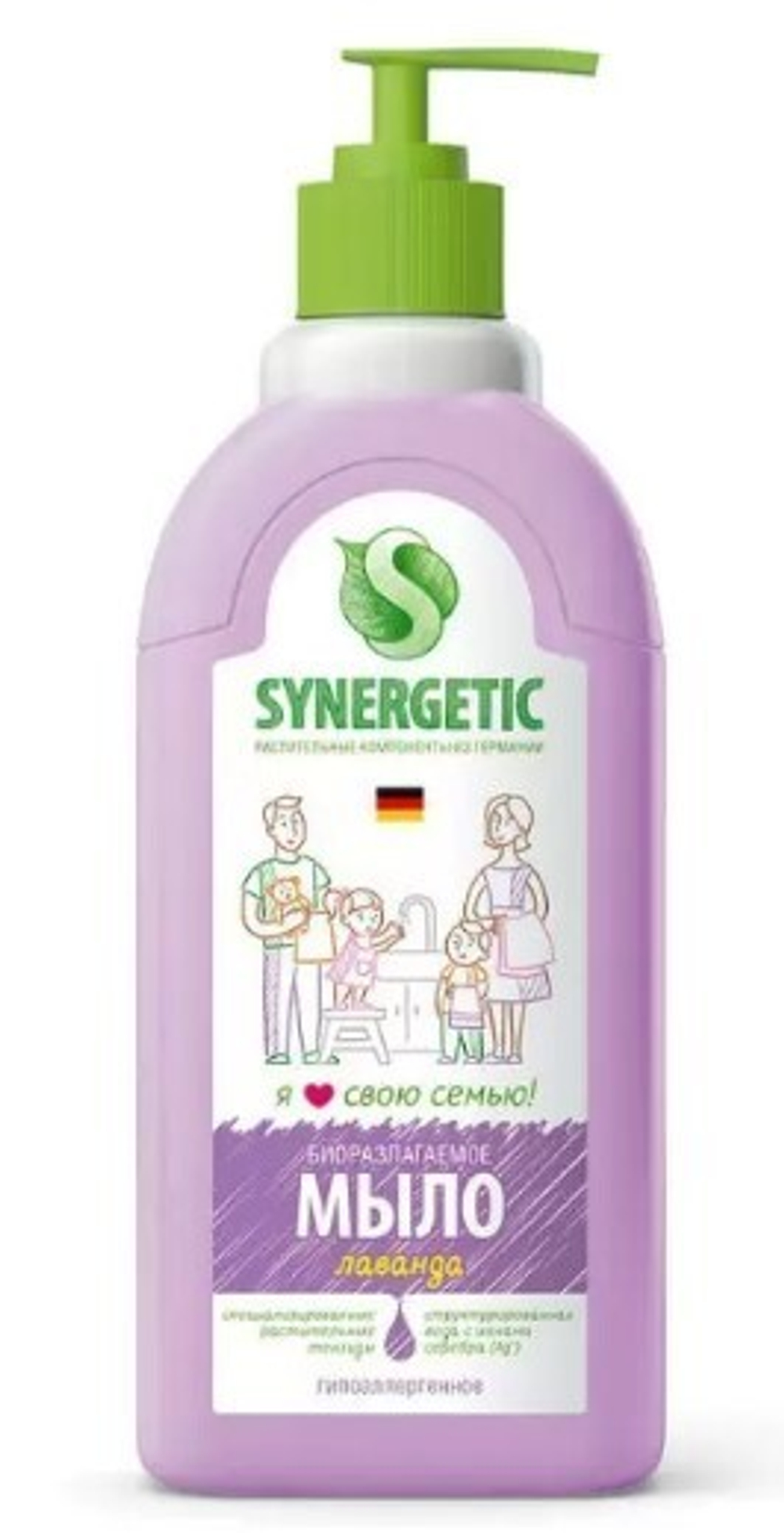 Synergetic Жидкое мыло (ЛАВАНДОВОЕ ПОЛЕ) 500мл *7*14*