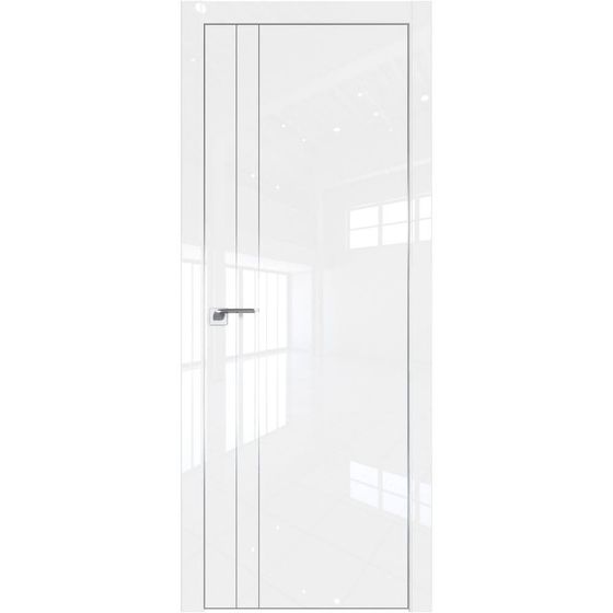 Profil Doors 12LE белый люкс с алюминиевым молдингом профиль серебро