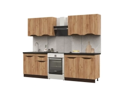 Паола Кухня 2,0 м Крафт золотой / Крафт золотой