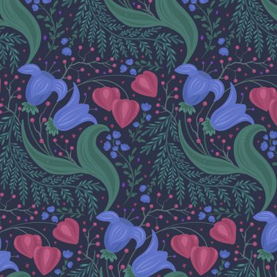 Узор из ночных цветов