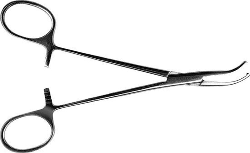 ТМ- З-62-4 Зажим к/о Москит, зубчатый изогнутый по ребру, 154 мм (НОВОЕ ИСПОЛНЕНИЕ)