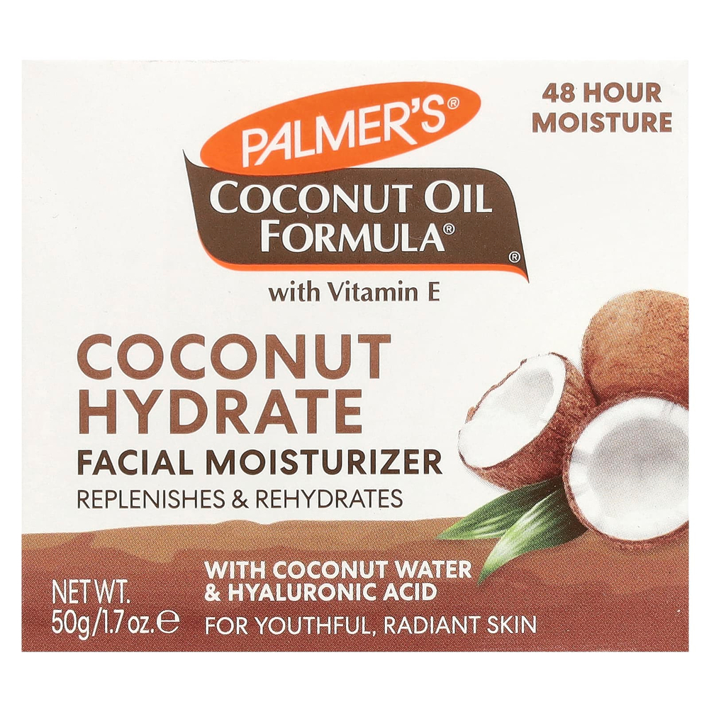 Palmer's, Формула с кокосовым маслом с витамином E, увлажняющее средство для лица на кокосовой воде, 50 г (1,7 унции)