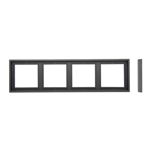Рамка 4-местная LIREGUS MODERN K14-445-04.M/BM антрацит матовый