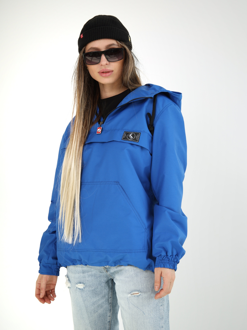 Анорак мужской без утеплителя васильковый Город Горький