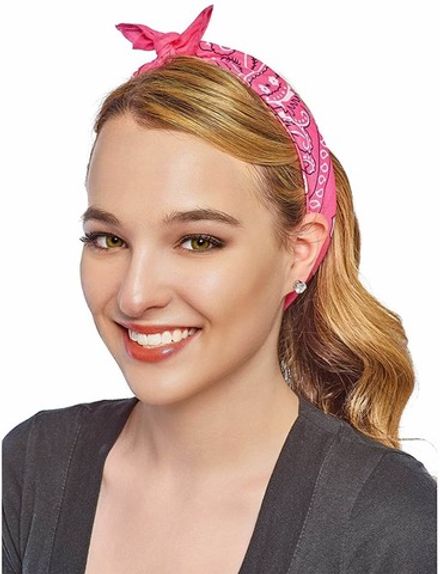 Бандана розовый градиент пейсли