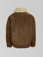 Дубленка Hestovrviio 231-38 замшевая однотонная на молнии