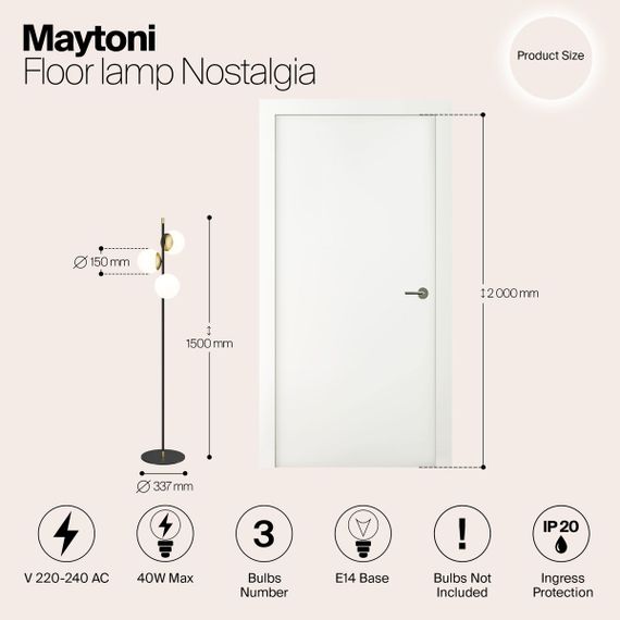 Торшер Maytoni Nostalgia MOD048FL-03G