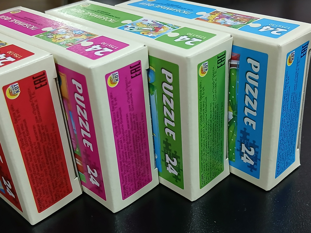 Пазл 24 детали ,"Любимые феи", Рыжий Кот, в комплекте 4 шт, арт.П24-9917, картонная основа, от 3 лет