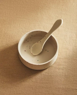 ZARA HOME ДЕТСКАЯ МИСКА ИЗ СИЛИКОНА С ПРИНТОМ В ГОРОШЕК, РАЗНОЦВЕТНЫЙ