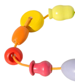 Бусы-шнуровка окрашенная