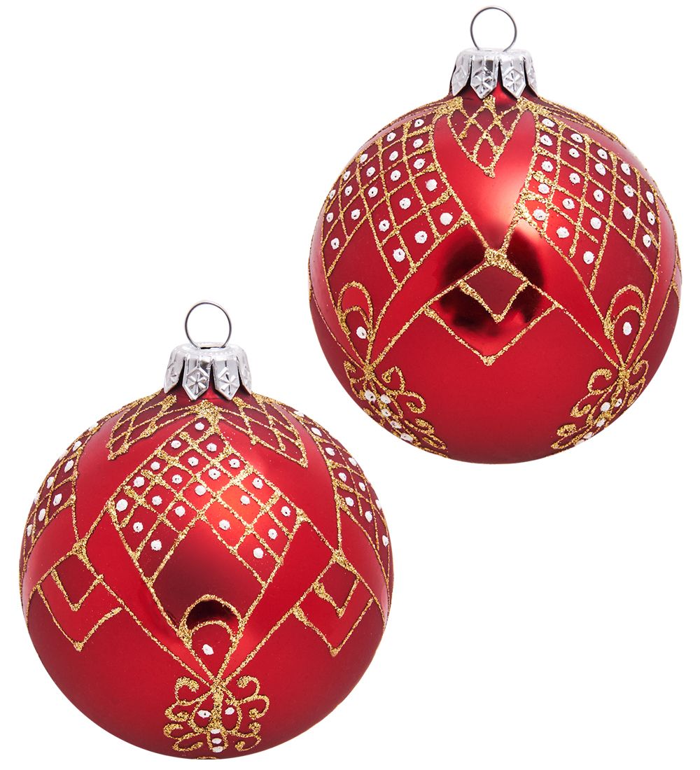 Элита НФШ-1432/3 Набор ел.украшений Шар 2шт «Вуаль» 80 мм