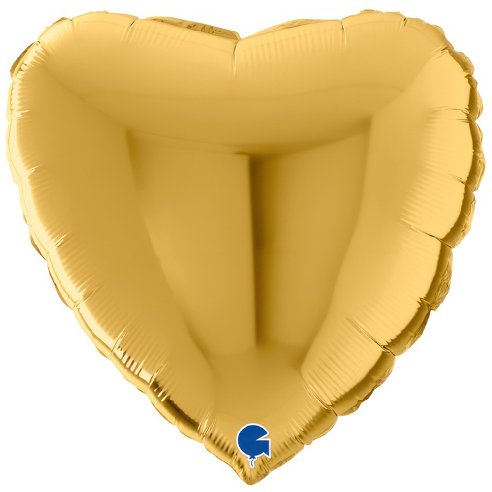 Шар фольгированный Сердце 56 см (Золотой)