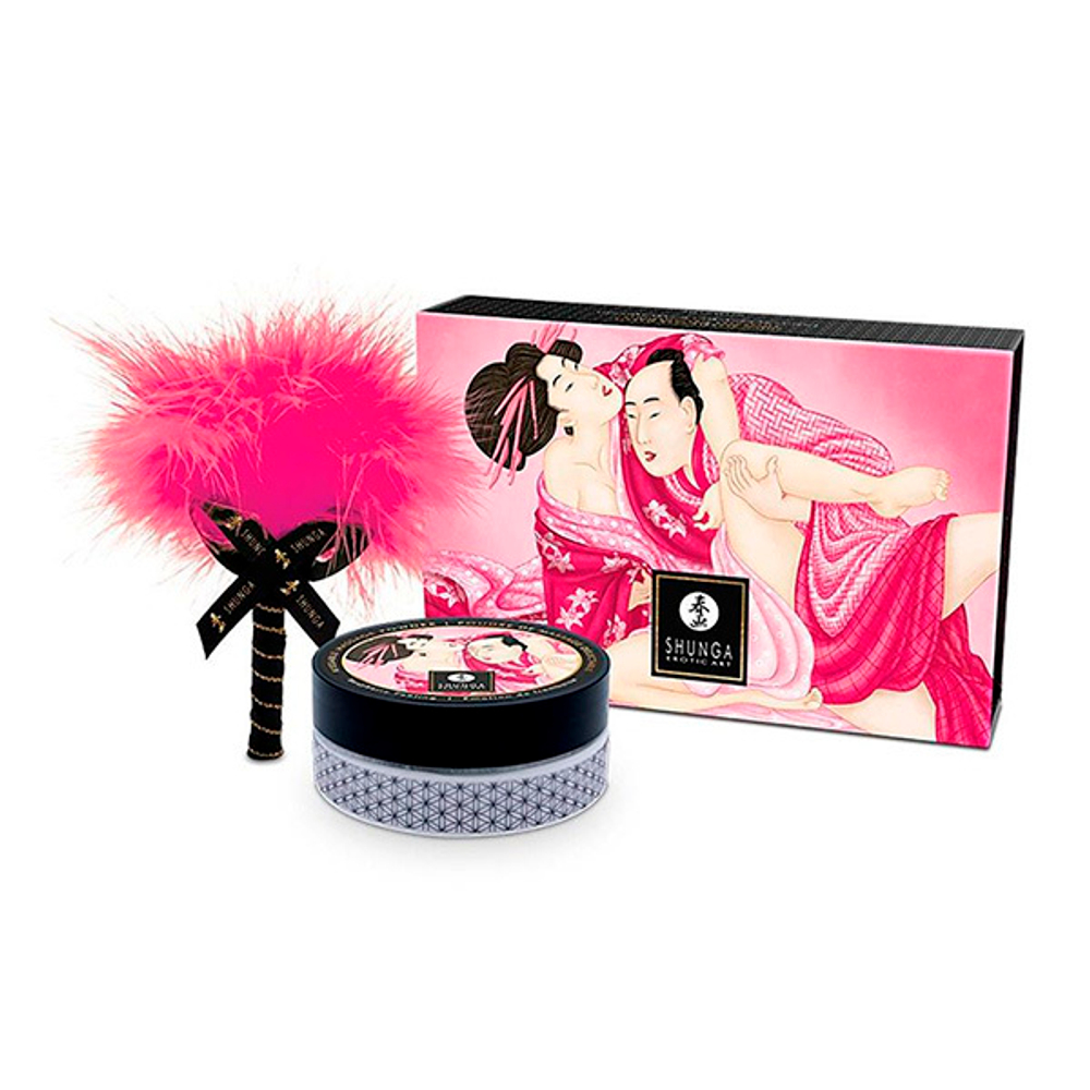 Массажная пудра с ароматом малины Shunga Raspberry Feeling 75г