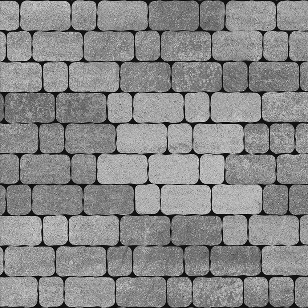 Тротуарная плитка Арена - Искусственный камень Шунгит, комплект из 2 видов плит