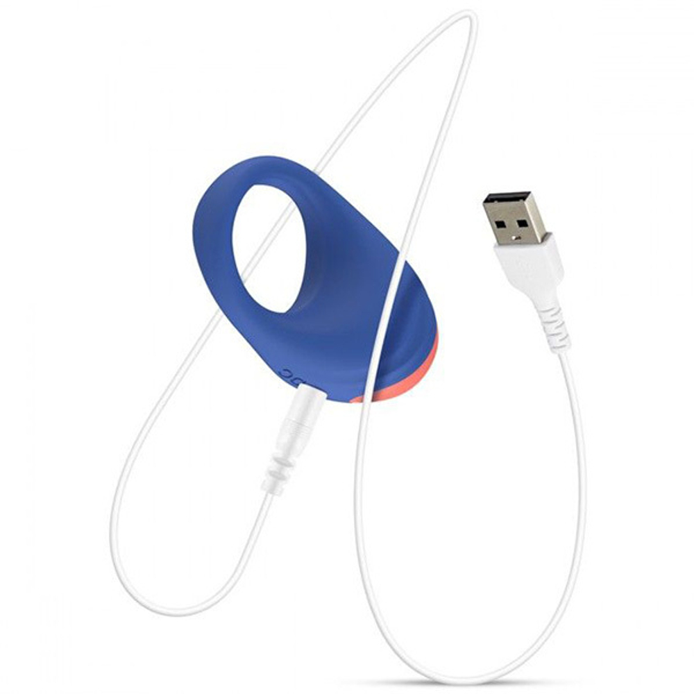 Синее эрекционное виброкольцо 3см Feelz Toys Rrring Dinner Date Cock Ring