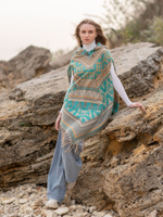 Пончо женское шерстяное с орнаментом