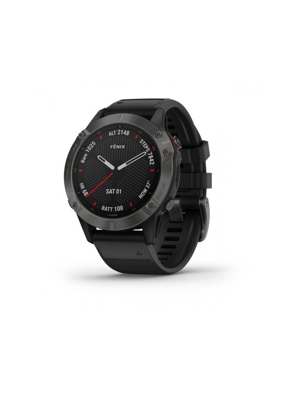 Fenix 6 Sapphire серые с черным ремешком
