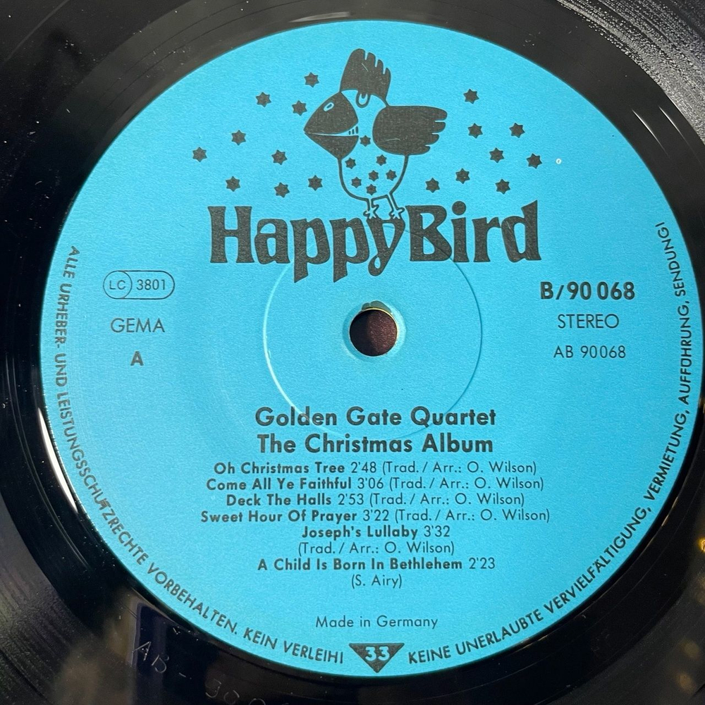 Винтажная виниловая пластинка LP Golden Gate Quartet The Christmas Album (Germany 1981) Sweet Hour Of Prayer