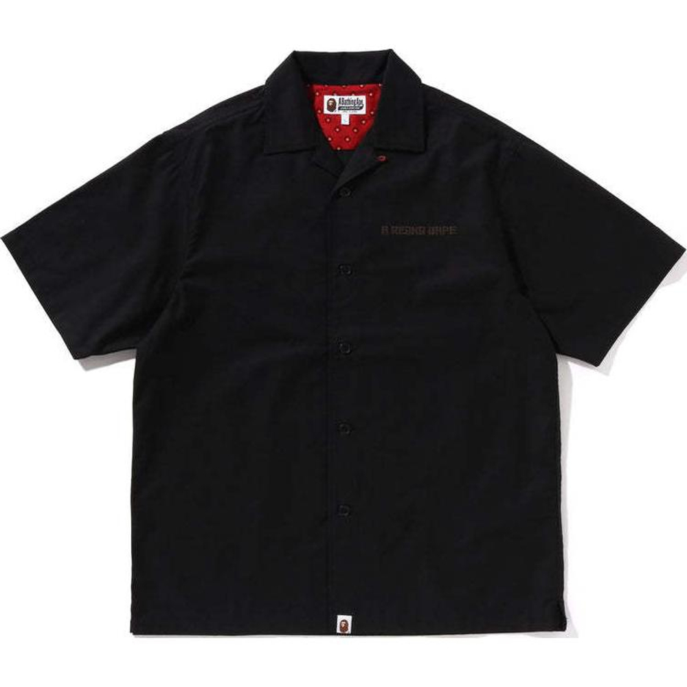 A Bathing Ape Dragon Embroidery Open Collar Shirt